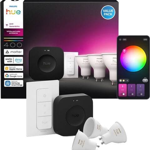 Hue Starter Kit — 3 ampoules E27 + pont