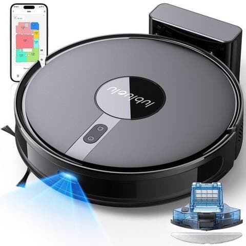 Lubluelu lubluelu robot aspirateur B40 avec Wischfunktion Sauger et Wisch aspirateur 5800pa, 45 W, beutellos, 14