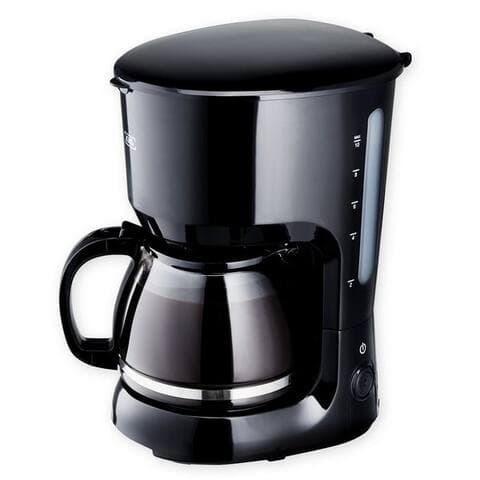 Khg KHG cafetière filtre KA-128S in Noir inkl. Glaskanne 1,25 L, 10 Tassen, 750 W, Permanentfilter,