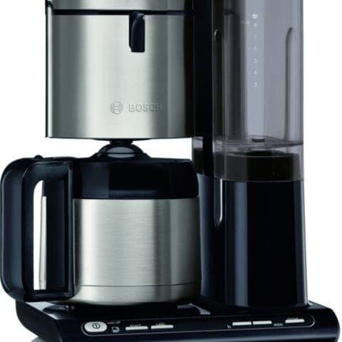 BOSCH cafetière filtre TKA8A683 Styline, Aroma capteur, Edelstahl-Thermokanne 1,1 L, 1,1l Kaffeekanne, Papierfilter