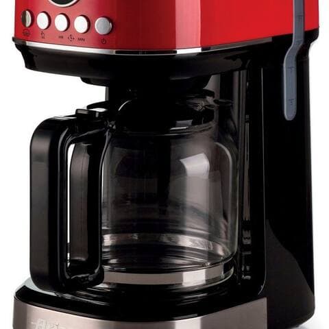 Ariete Ariete cafetière filtre 1396R Moderna Rouge,1,5 L avec Timer, Programmwahl et Warmhaltefunktion, Permanentfilter