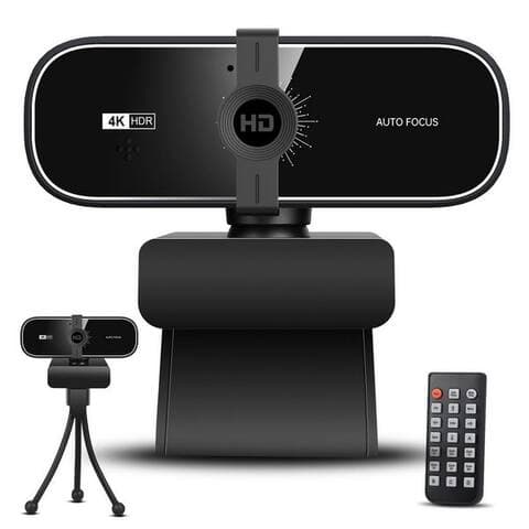 Ckeyin CkeyiN Pro 4K UHD webcam pour PC,Zwei Mikrofone,Plug & Play,PC webcam (9x opt. Zoom, avec Stativ, Externe