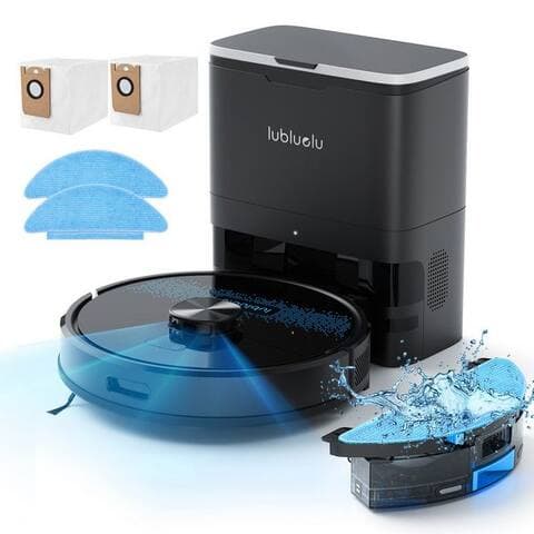 Lubluelu lubluelu robot aspirateur SL60 max+ Saug- et Wischroboter avec 2,5L Absaugstation 4500Pa, 42 W, avec Beutel