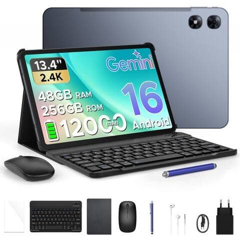 Pockam POCKAM P13 Pro tablette avec clavier 13,4'' 2.4K 120Hz 12000mAh Android16 tablette (13.4", 256 GB, Android