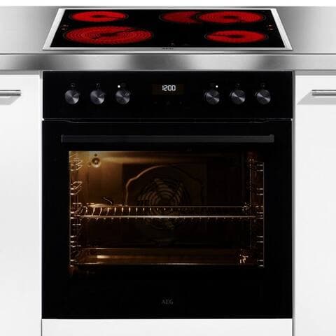AEG Elektro-Herd-Set Serie 5000 HH25HSB, Aqua Clean, Heißluft: Gleichmäßiges Garen auf 3 Ebenen: idéal pour