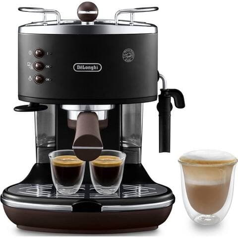 De'Longhi De'Longhi Espressomaschine Icona Vintage ECOV 311.BK, Siebträger, auch pour Kaffeepads adapté