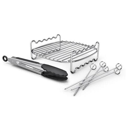 PHILIPS Airfryer-Grillrost HD9920/00 pour Airfryer 6,2L, 8,3L, 9L (7-St., Grillrost, 5 Spieße u.Zange im contenu),