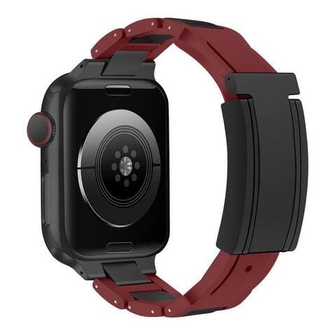 Wigento Bracelet pour montre connectée pour Apple montre Series 10 46mm / 9 8 7 45 / 6 SE 5 44mm Edelstahl Band,