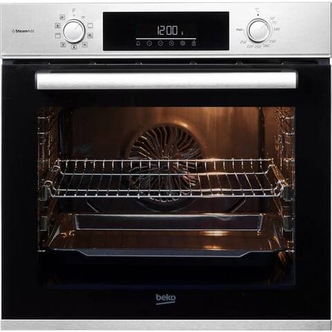BEKO four BBIS12301XE, avec 2-fach-Teleskopauszug, Simple Steam, Dampf pour knusprige Kruste & fluffiges Inneres