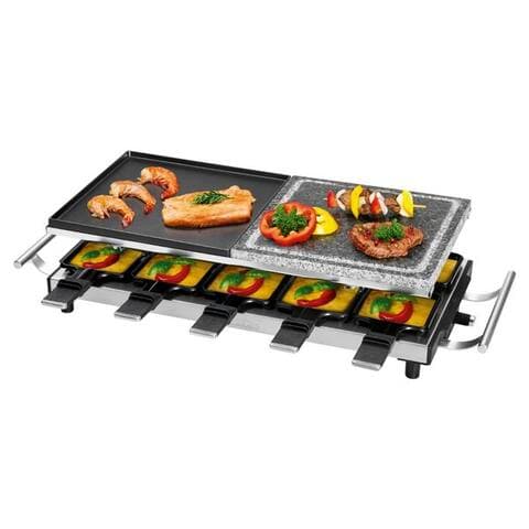 Proficook ProfiCook raclette PC-RG 1144, raclette 8 Personen heißer Stein & Naturgrillstein