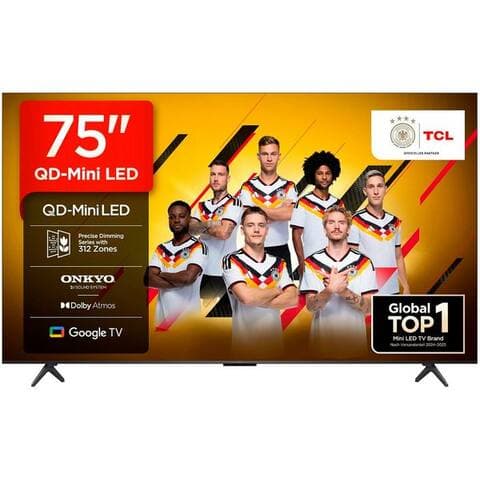 TCL 75Q6CX2 Mini-LED-téléviseur (189 cm/75 pouces, 4K Ultra HD, TV connectée, Google TV, 4K Multi-HDR Dolby