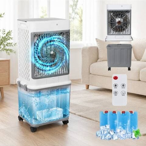 Rosnek Rosnek ventilateurkombigerät Mobile Klimaanlage 4-in-1 avec Fernbedienung,32L Wassertank, 30 Std.,