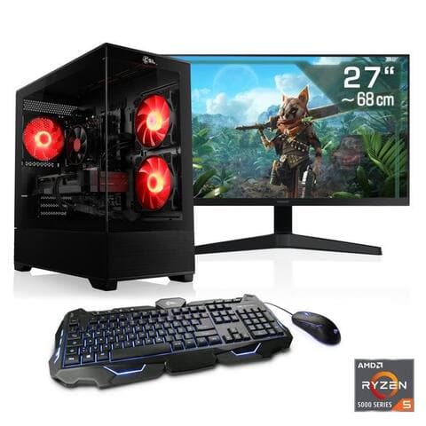 Csl CSL AeroVision V24353 PC gamer-Komplettsystem (27", AMD Ryzen 5 5500, GeForce RTX 4060, 16 GB RAM, 500 GB SSD)