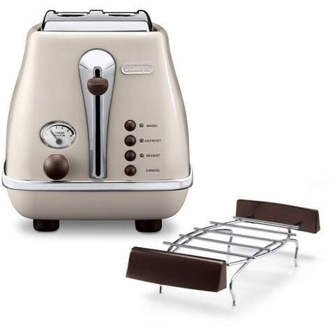 De'Longhi De'Longhi grille-pain Incona Vintage »CTOV 2103.BG«, 2 kurze Schlitze, 900 W, im Retro Look, cremecouleurn