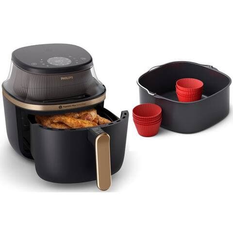 PHILIPS air fryer Airfryer 3000 NA342/00, avec 7.2L, Sichtfenster, 2000 W, RapidAir Plus Technologie et 16