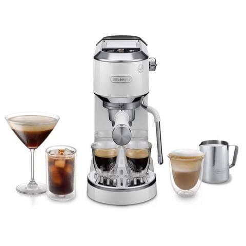 De'Longhi De'Longhi Espressomaschine Dedica Duo EC890.WI - Espresso & Cold Brew, 15 Bar, tactile-Buttons, Cold Brew in