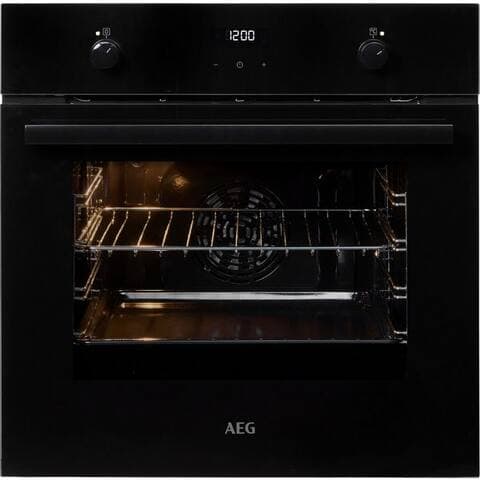 AEG four Serie 6000 BEE43511AB, Aqua-Reinigungsfunktion, Heißluft: Gleichmäßiges Garen auf 3 Ebenen: idéal pour