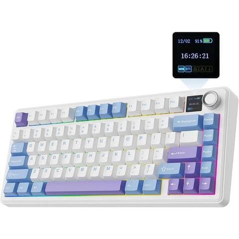 Nsihing nsihing AULA F75 max Mechanische Gaming clavier, RGB, Hot Swap, sans fil Gaming-clavier