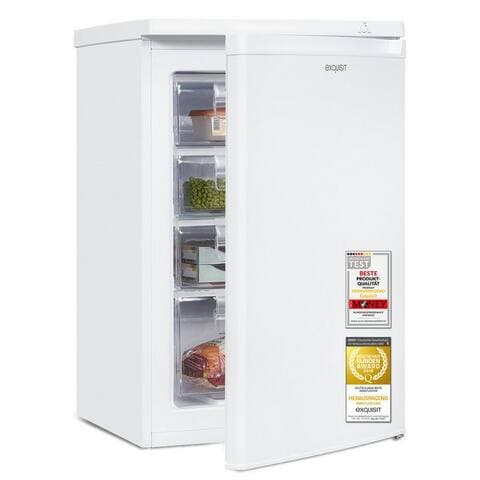 Exquisit exquisit congélateur GS512-040E, 85.5 cm hoch, 55 cm breit, 91 l Nutzinhalt, 4 Gefrierschubladen, 40 dB