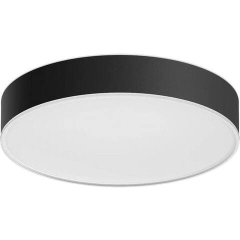 PHILIPS Hue Smarte LED-luminaire White Ambiance Enrave Deckenluminaire M Noir, Abschaltautomatik, Bluetooth, CCT -