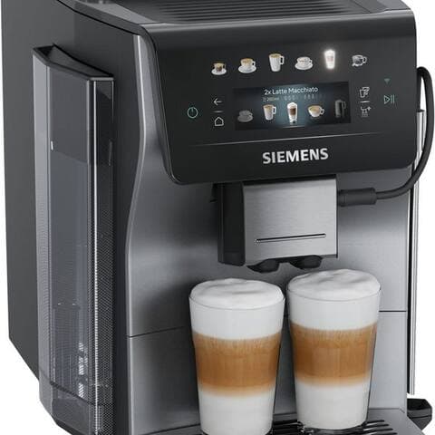 SIEMENS machine expresso automatique EQ600 TP603E07, 6 Getränke, XL-Getränke, bis zu 480ml, Keramikmahlwerk,