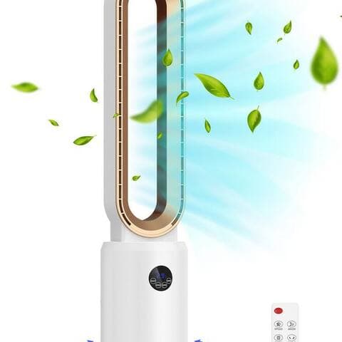 Rebonique Rebonique ventilateur colonne Rotorlos ventilateur avec purificateur d’air sehr Leise 24 Stufen 12H Timer,