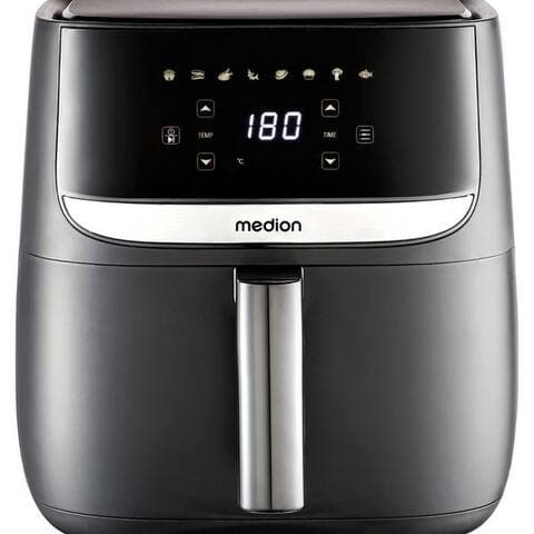 Medion® Medion® air fryer MD 10532, 1700 W, Temperatur bis 200 °C, ölfreies Frittieren, digitales Bedienfeld