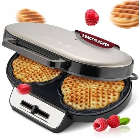 Clatronic CLATRONIC gaufrier Clatronic WA 3745 Waffelautomat Edelstahl/Noir, 1200.0 W