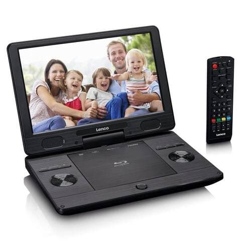 Lenco Lenco BRP-1150BK Portabler DVD-Player (HD-résolution, tragbarer 11,5 pouces Blu-ray DVD-Player avec Akku, USB