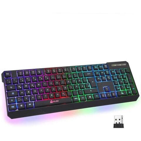 Klim KLIM Chroma sans fil Gaming, hintergretbeluminairete Tasten, Anti Ghosting Gaming-clavier (Deutsche