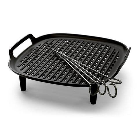 PHILIPS Airfryer-Grillrost HD9926/00 pour Airfryer (3.2-4.2L) & Dual Basket, NA221/00 (Set, 5-St), inkl. 4 Spieße,