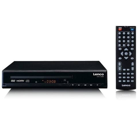 Lenco Lenco DVD-120BK Portabler DVD-Player (HD-résolution, HD-Qualität, HDMI, USB, inkl. Fernbedienung im elegantem