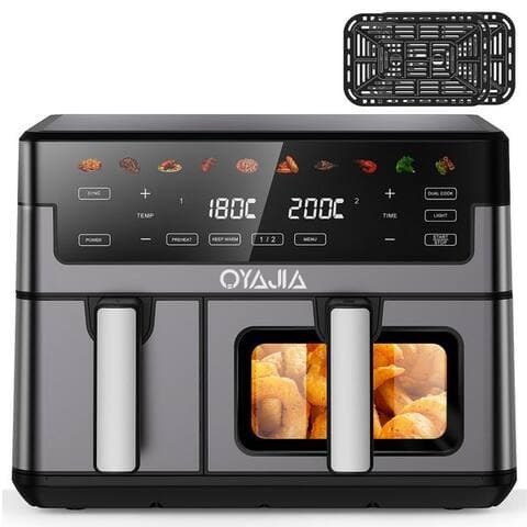 Oyajia oyajia air fryer air fryer Dual Zone air fryer XXL, 10 Programme, Air fryer 11,2 L, sans Öl Frituese,