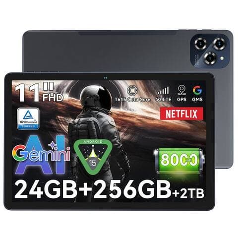 Besttab BESTTAB 11'''4G LTE 8000 mAh Akku 256 GB tablette (256 GB, 4G LTE, FHD écran, 8000 mAh Akku, Al Magic,
