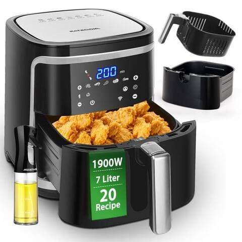 Aigostar Aigostar air fryer, 1900,00 W, Temperaturcommande (80 - 200 °C), 1 - 60 Mins Timer, Memory-Funktion