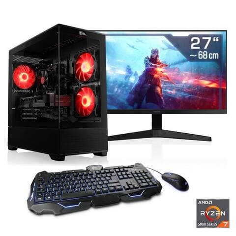 Csl CSL AeroVision V24365 PC gamer-Komplettsystem (27", AMD Ryzen 7 5700X, GeForce RTX 4060, 32 GB RAM, 1000 GB