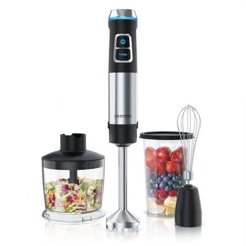Arendo Arendo Stabblender Edelstahl Pürierstab Set avec Zerkleinerer & Messbecher, Handblender, 1200 W, 2