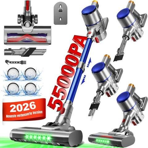 Adormii Adormii Akku-Hand-et aspirateur balai Akku aspirateur 55000Pa/50Min, aspirateur sans fil HEPA*4,