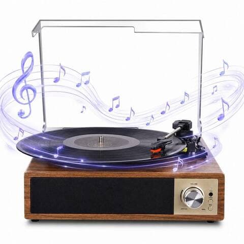 Fofile Fofile Bluetooth 5.4 Schallplatine vinyle avec 2 Stereo-enceinte 3-Gang platine vinyle (Vinyl Player,