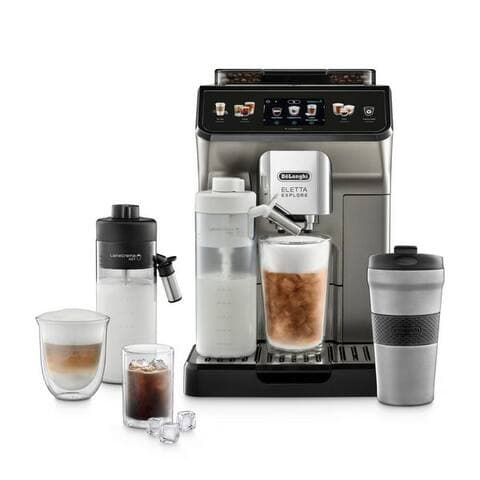 De'Longhi De'Longhi machine expresso automatique Eletta Explore Cold Brew ECAM450.86.T - 100 Rezepte (App), heiß &