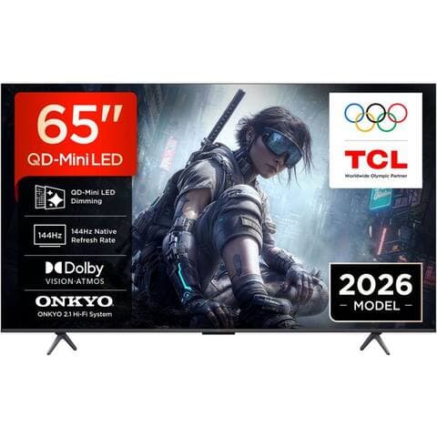 TCL 65T8DXB Mini-LED-téléviseur (164 cm/65 pouces, 4K Ultra HD, TV connectée, Google TV, QD-Mini LED, AiPQ Pro