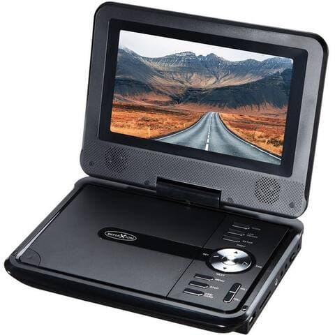 Reflexion Reflexion DVD7002N Portabler DVD-Player (Eingebauter Akku, AV-IN, AV-Out, USB, SD-Slot, 12V Auto-Adapter)