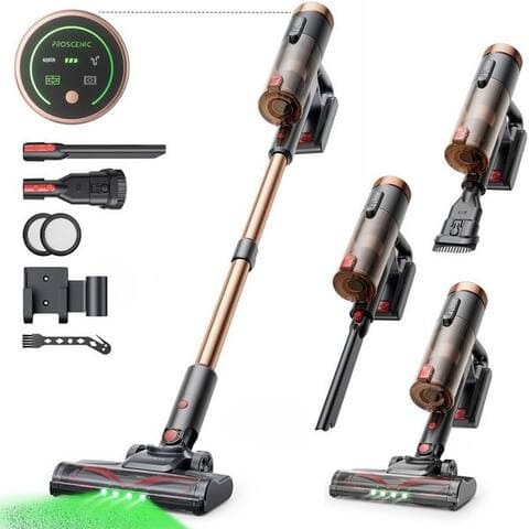 Proscenic Proscenic Akku-Hand-et aspirateur balai 70kPa 550W Akku aspirateur,50 Min,Grünes lumière Sichtbares Staub,