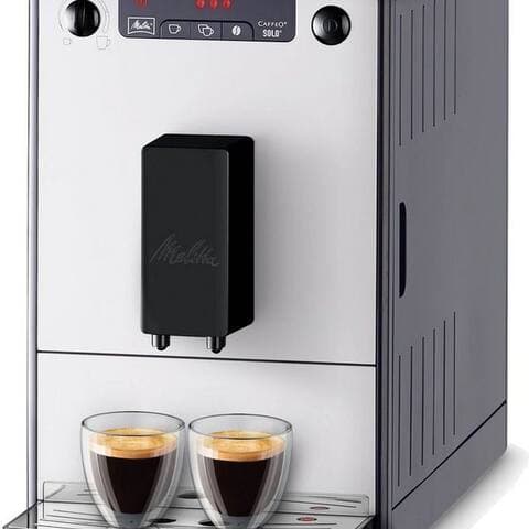 Melitta Melitta machine expresso automatique Solo® 950-766, Pure Silver, Perfekt pour Café crème & Espresso, nur 20cm