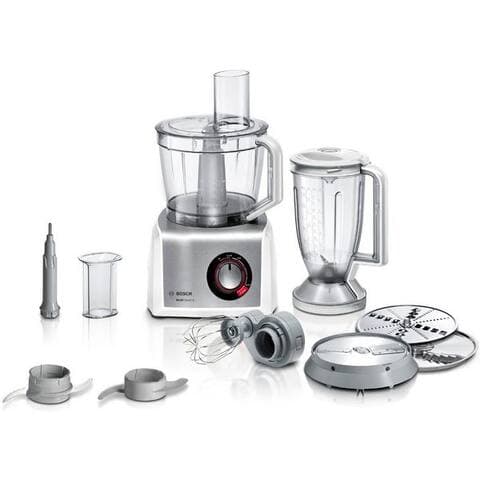 BOSCH Kompakt-robot de cuisine MultiTalent 8 MC812S814, 1250 W, 3,9l Schüssel, 1,5l Mixaufsatz, Rührbesen,