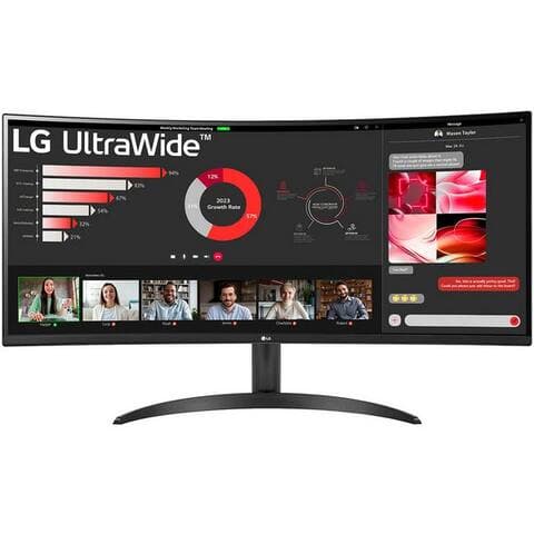LG 34WR50QK Curved-LED-moniteur (86 cm/34 ", 3440 x 1440 px, UWQHD, 5 ms Reaktionszeit, 100 Hz, VA LED)
