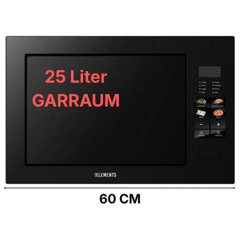 Kb KB Elements Einbau-micro-ondes ELK25MB1, Grill, 25 l, Full tactile écran, 25 L, Glasrahmen