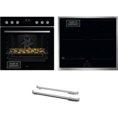 AEG Induktions Herd-Set Serie 5000 HH24HSPID, avec 1-fach-Teleskopauszug, Pyrolyse-Selbstreinigung, AirFry -