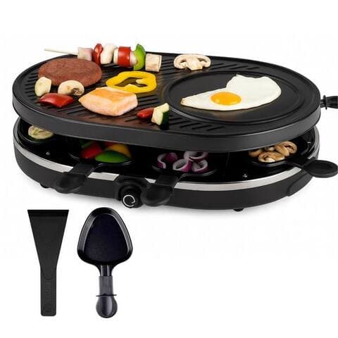 Tk TK Gruppe raclette et Fondue-Set Komplettes raclette pour 8 Personen – inkl. Schaber & Pfännchen