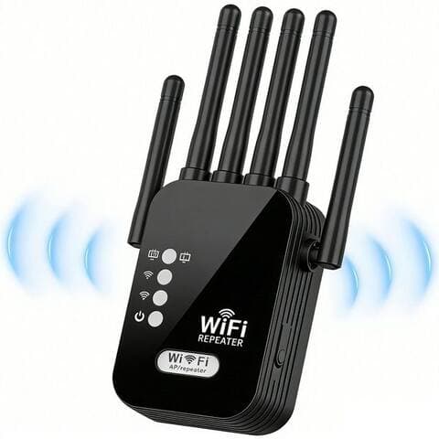 Senmudi Senmudi 1200 Mbit/s WiFi répéteur Dual Band 2,4/5 GHz WiFi amplificateur WiFi-répéteur, Ethernet-Port,6